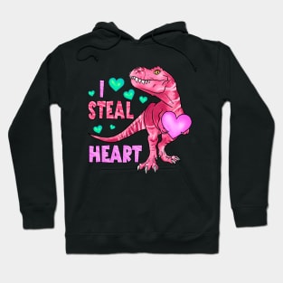 I Steal Heart Dinosaur Heart Valentine Hoodie